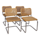 4 chaises modèle Cesca par Marcel Breuer, années 1960