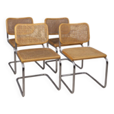 SET OF 4 VINTAGE CHAIRS FROM THE 1960S, CESCA MODEL, DESIGNED BY MARCEL BRE