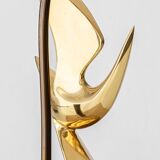 Philippe Jean Signed Brass Bird Table Lamp, Limited Edition 178/300, 1980
