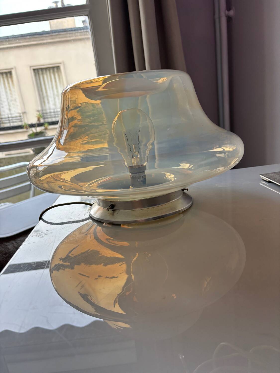 Vintage Murano glass table lamp
