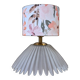 Table lamp, glass base and floral shade
