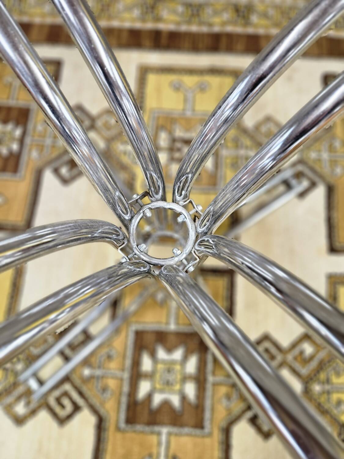 Vintage smoked glass dining table, Italy 1970s