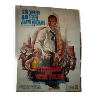 Affiche de cinéma L'homme à la tête fêlée 120x160 cm