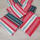 Set of 6 Catalan fabric napkins 48 x 42 cm red black green white