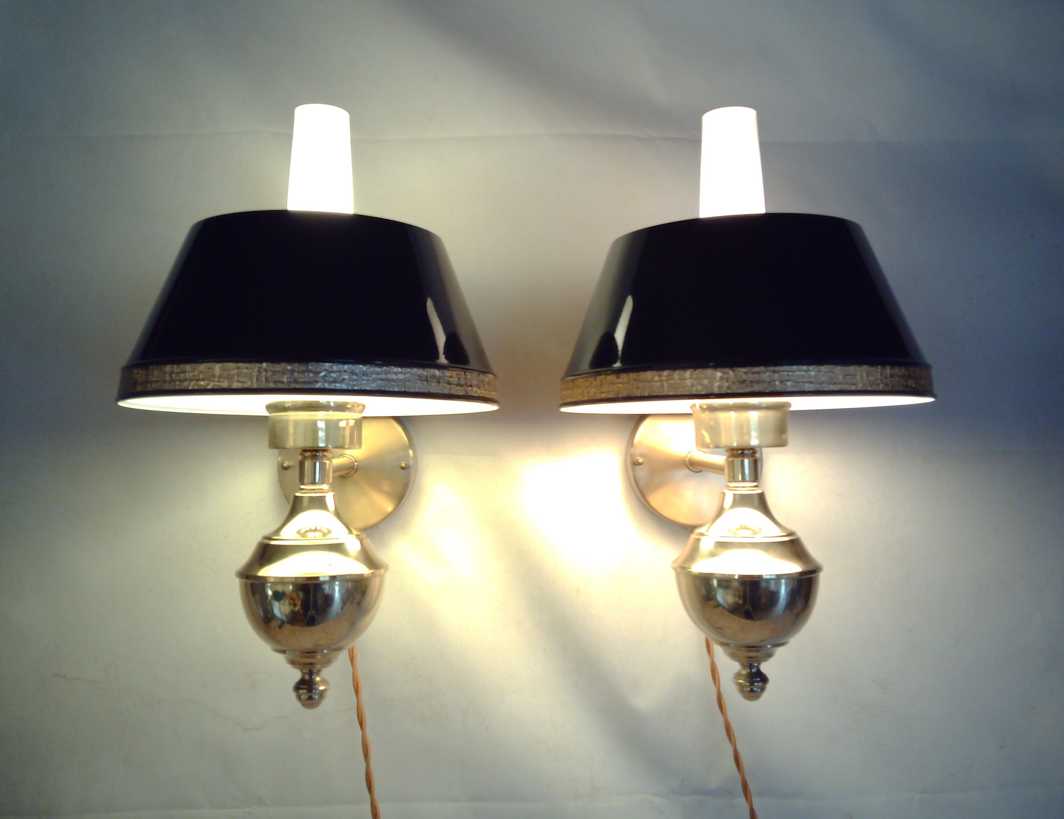 English style sconces by Erik Wärnå for EWÅ, Värnamo, Sweden. 1970's.