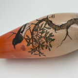Enamelled decorative vase signed GEM