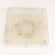 Square glass ice Murano ceiling light, Kaiser, Germany, 1970s