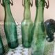 Antique glass bottles
