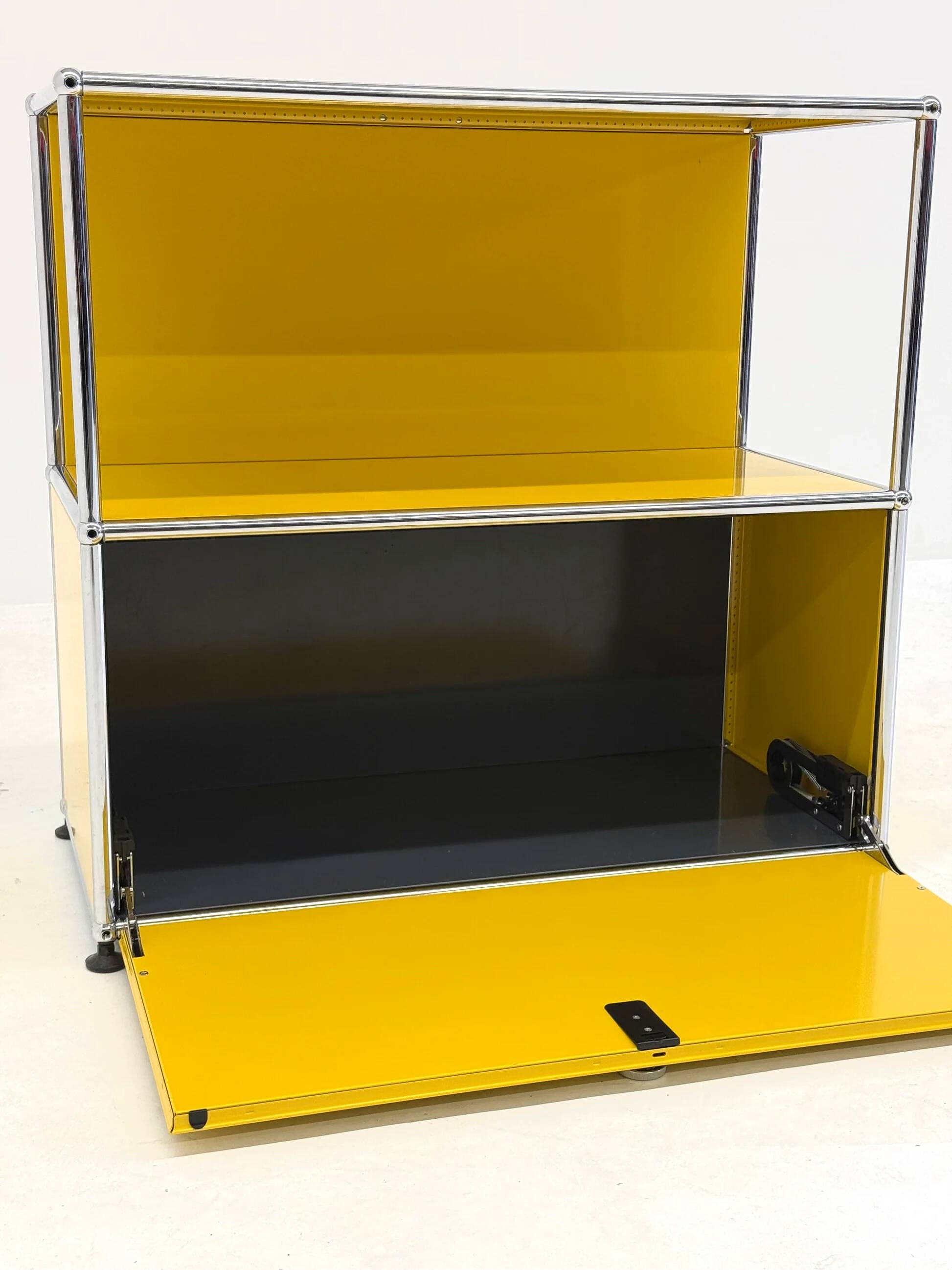 USM Haller cabinet in yellow