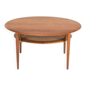 Table basse ronde en - rotin