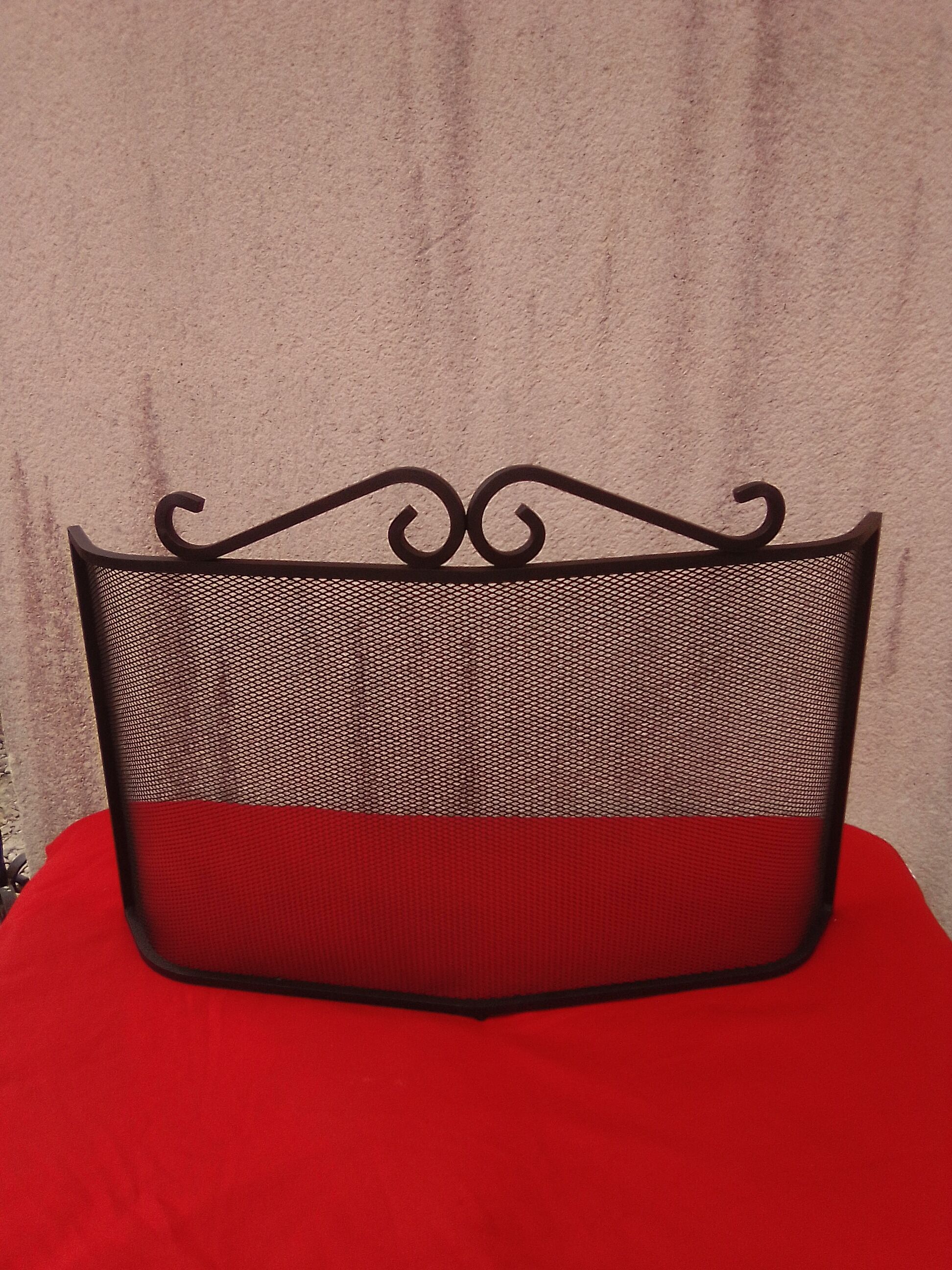 Wrought iron fire screen