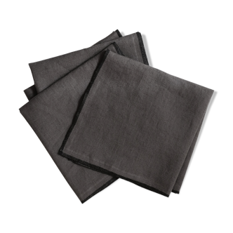 Lot of 4 towels in anthracite linen