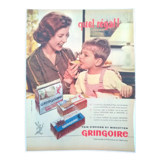 A paper advertisement gingerbread and rusks Gringoire from a period magazine