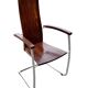 Vintage set of four designer chairs solid beech chrome