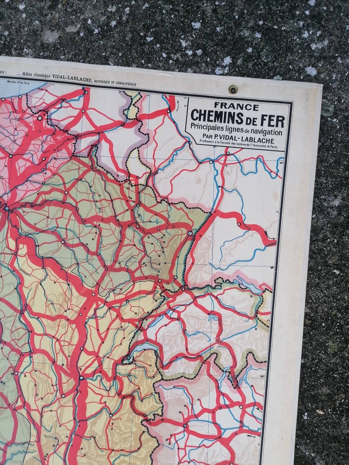 Old map France Chemins de fer Lablache.