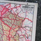 Old map France Chemins de fer Lablache.