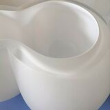 Vase design forme libre verre blanc épais