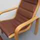 1980s relax-chair with footstool, Yngve Ekström for Swedense