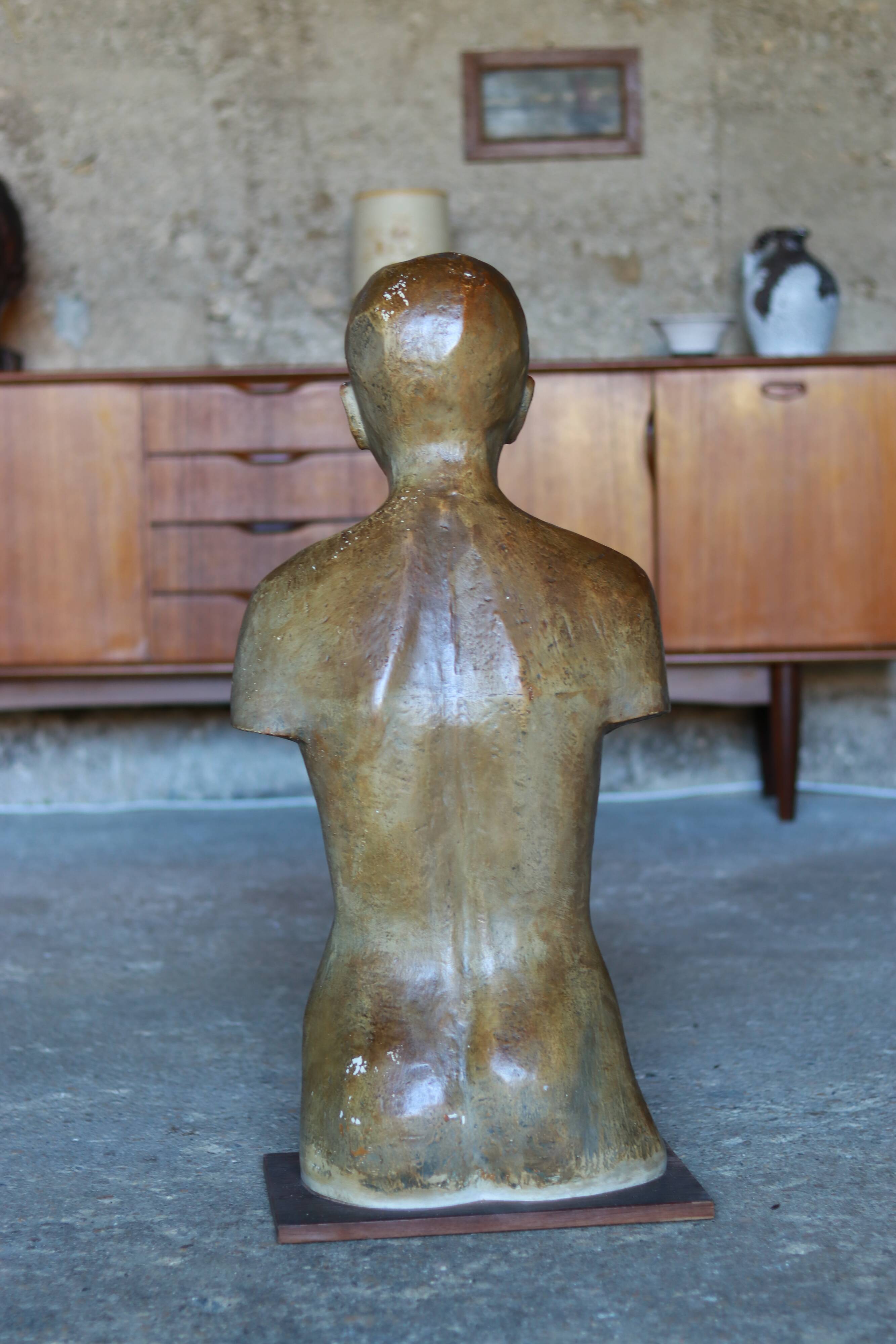 Buste de jeune homme Art Déco