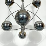Goffredo Reggiani, satellite chrome chandelier from 60s