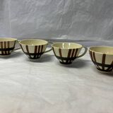 Set of 4 vintage earthenware cups