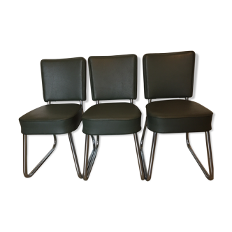 Set of 3 beautiful chairs of the 50s/60s roneo