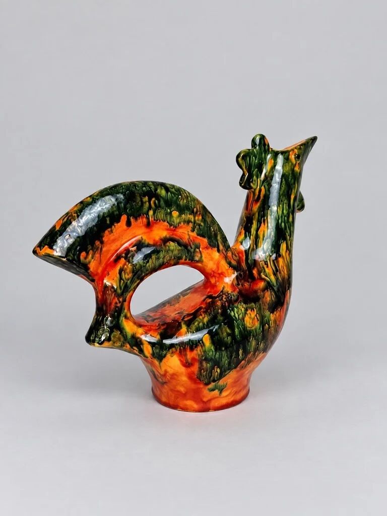 Agnès Bonnet, Escalas ceramics, zoomorphic jug, rooster circa 1960