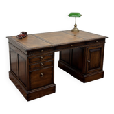 RAC Classic English Chesterfield Desk Brown Leather