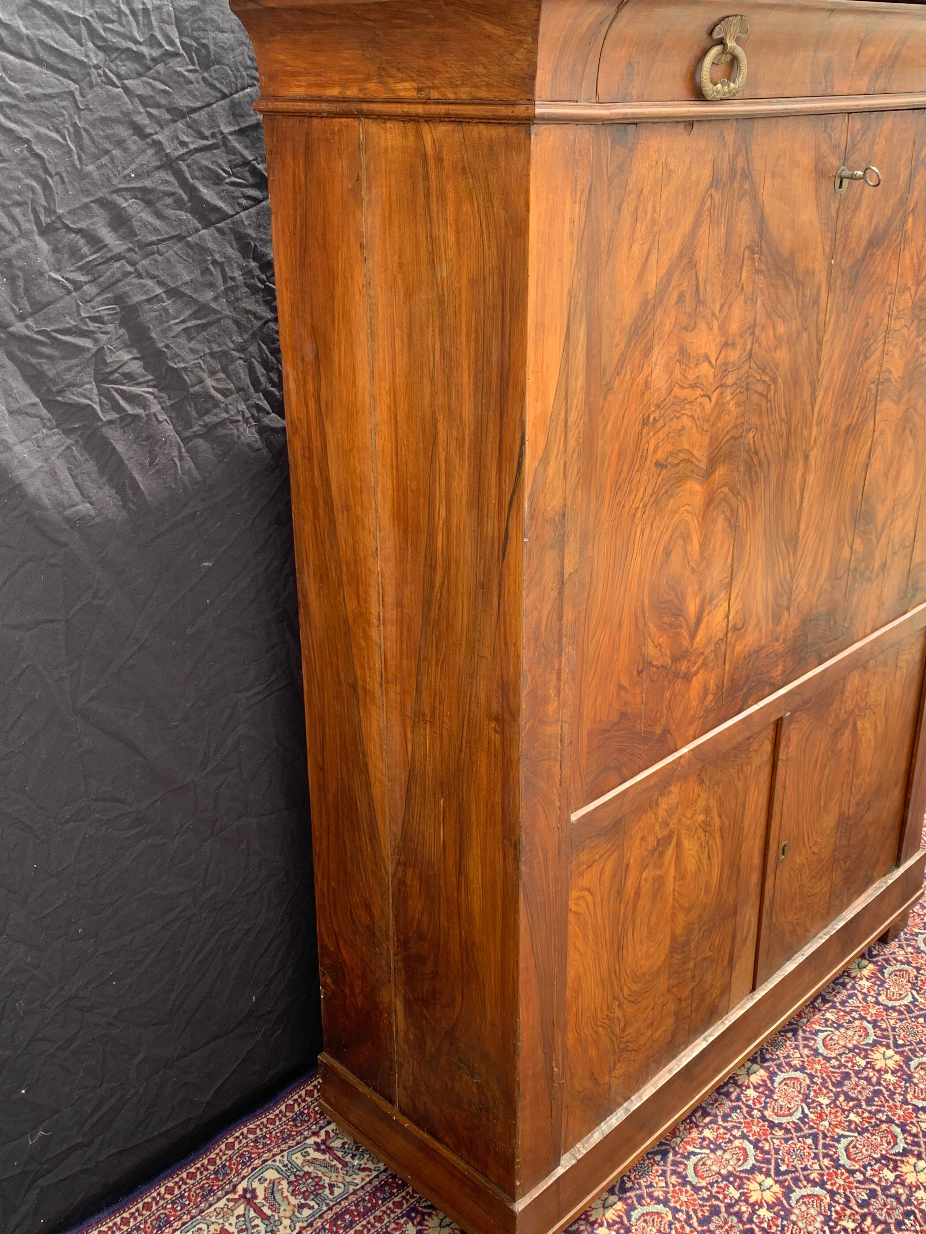 Secretary in walnut period 19th century