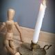 Brass candle holder flowers