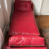 Vintage bench Skaï red
