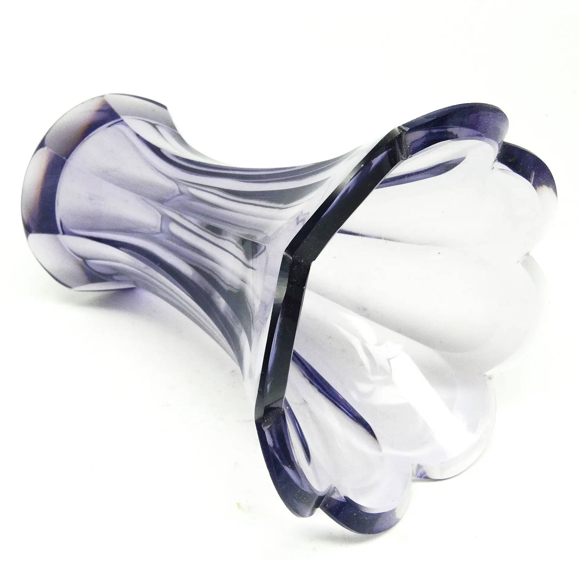 Art Deco vase, crystal, Bohemia, Czechoslovakia, 1930s