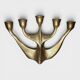 Modernist 5-branch candelabrum in solid brass – Circa 1960/70