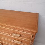 Rattan chest of drawers 60s-70s