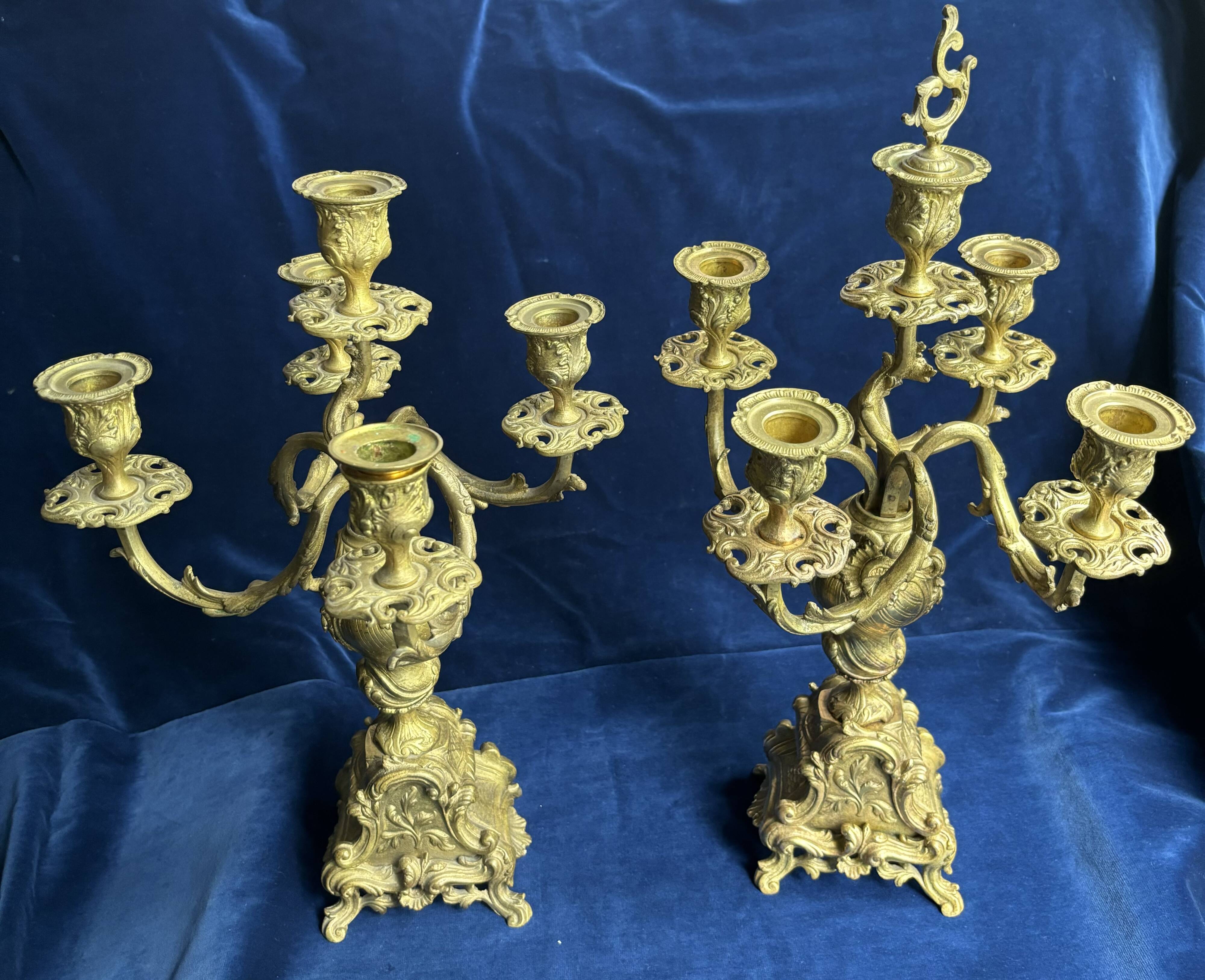 Paire de candélabres en bronze XIX eme
