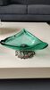 Murano/Glass Line Art Glass Sea Shell Trinket Dish. Diam 20