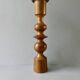 Bougeoir en bois tourné, vers 1960, style scandinave