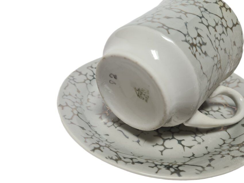 Vintage Polish cup and saucer from Wałbrzych Pottery, 1970s, set of 2