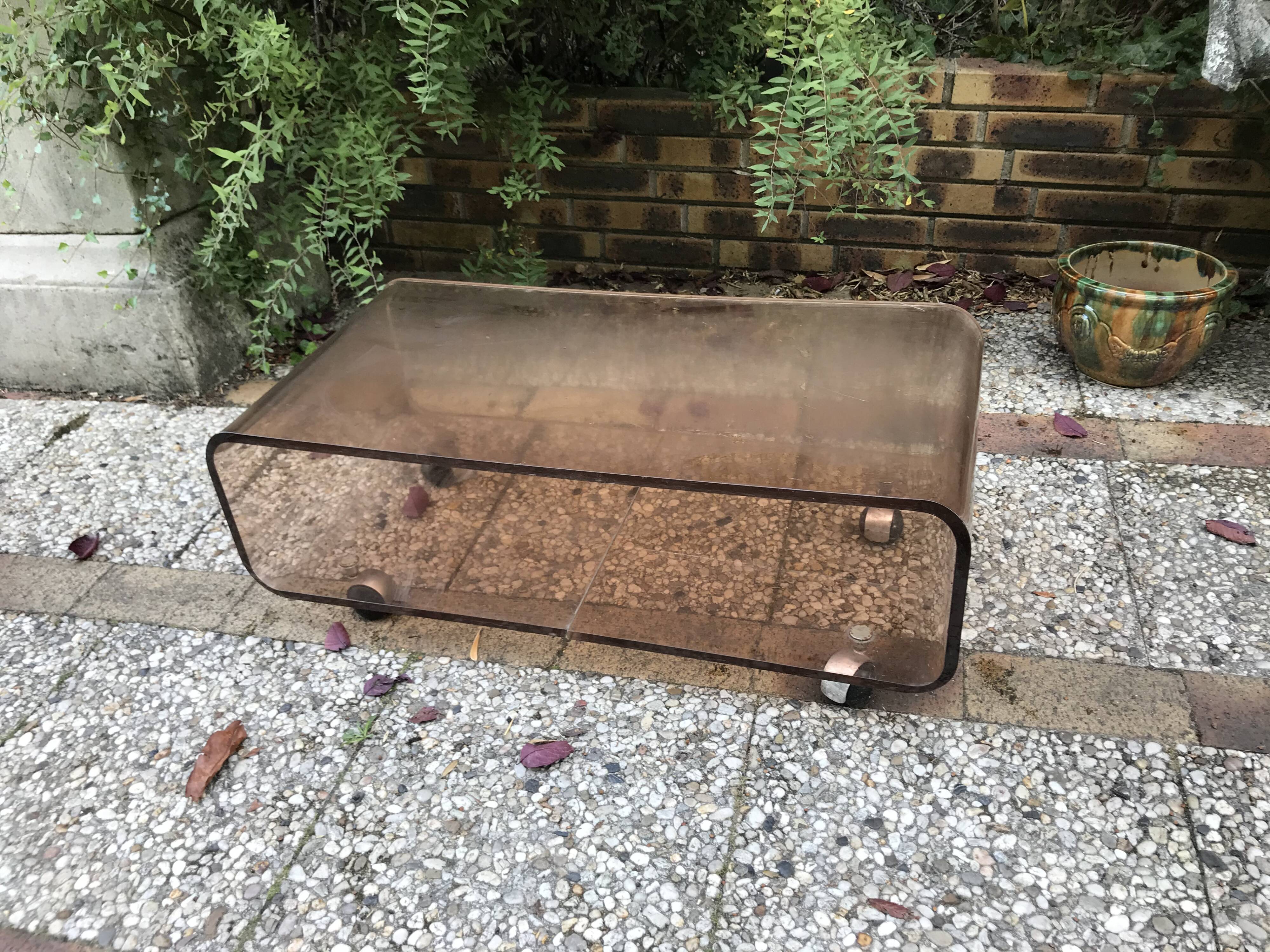 Plexiglas coffee table