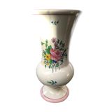 Former Vase K-G LUNEVILLE Ceramics White Decor Vintage Flowers