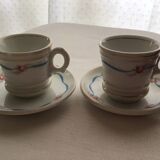 2 cups 19th white porcelain