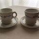 Se de 2 tasses brûlots 19me porcelaine blanche