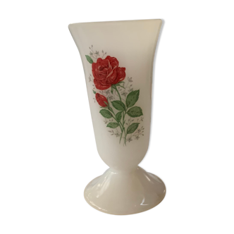 Mazagran ancien opaline motif rose