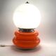 Space Age Orange Murano glass table lamp, AV Mazzega, 1970s
