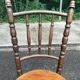 Vintage 19th-century bistro chair in curved solid wood, Thonet style.
