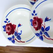 4 assiettes creuses vintage de K&G Luneville modèle Chantal 220516