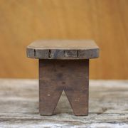 Mini wooden stool, wooden step stool, vintage footrest, plant holder
