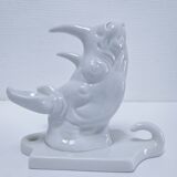 Porcelain rhinoceros design coat rack