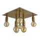 60s 70s ceiling lamp Sölken Leuchten Germany in brass