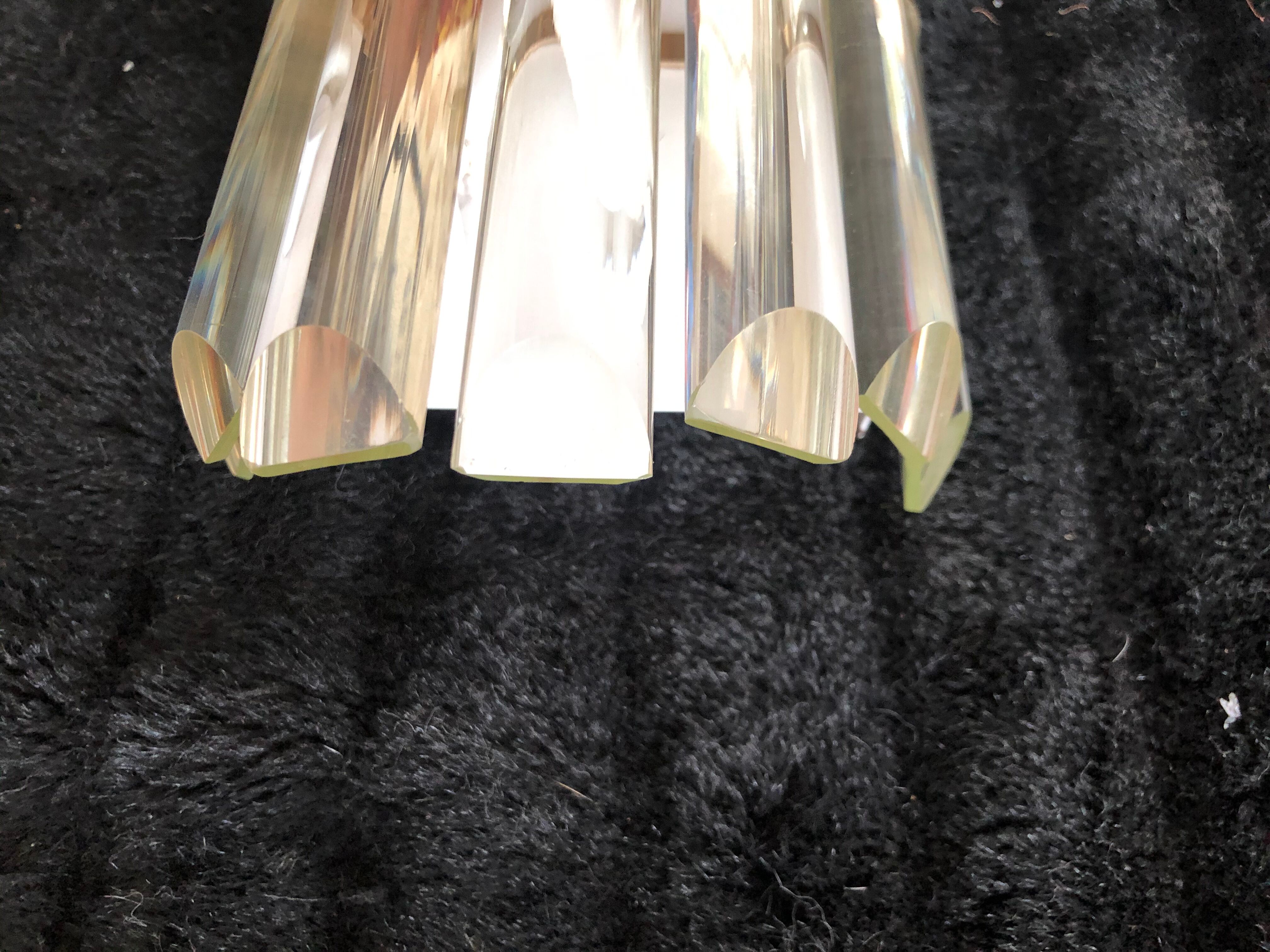 Venini sconce glass and gilded structure